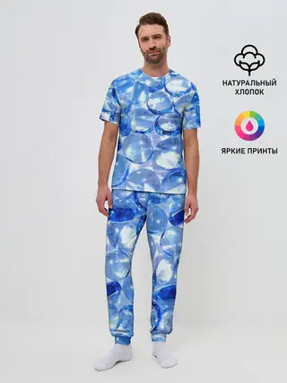 Мужская пижама с брюками / Абстракция