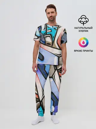 Мужская пижама с брюками / Street Art Graffiti