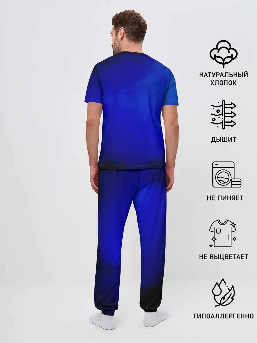 Мужская пижама с брюками / Русалка скелет | Mermaid skeleton