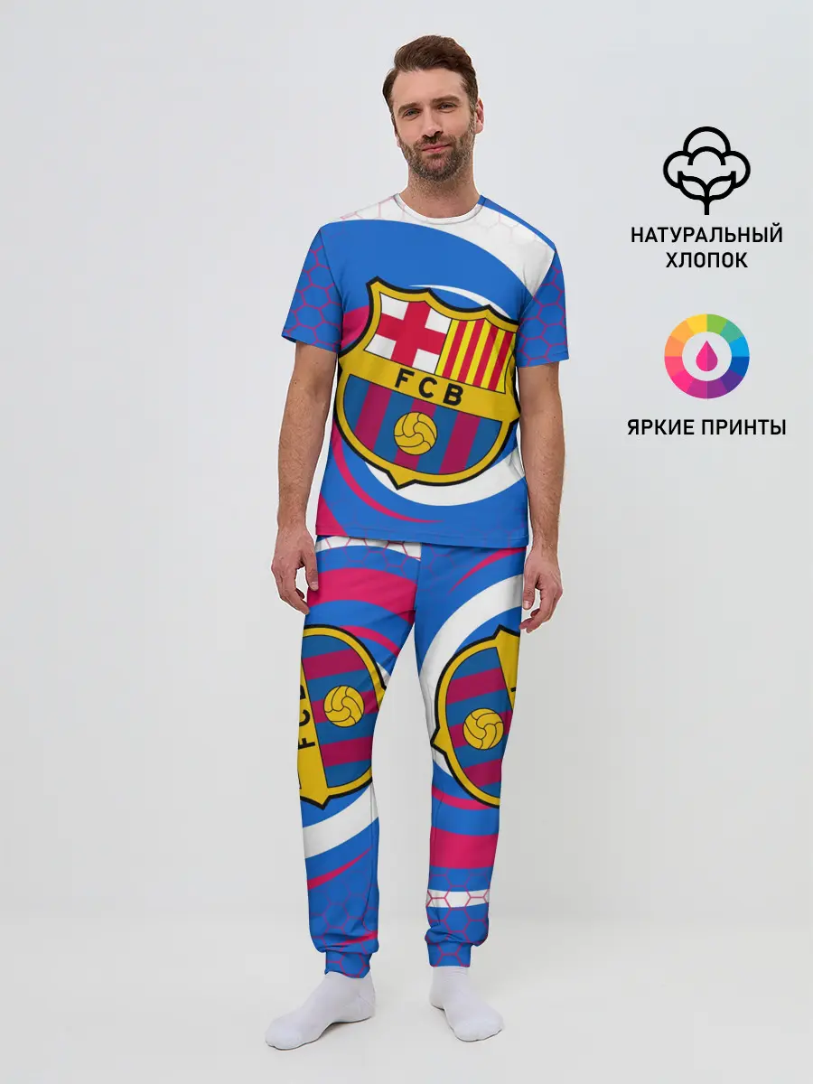 Мужская пижама с брюками / FC BARCELONA / ФК БАРСЕЛОНА