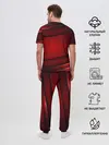 Мужская пижама с брюками / 3D red Абстрактные линии