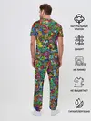Мужская пижама с брюками / Веселые узоры