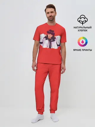 Мужская пижама с брюками / Suga Red