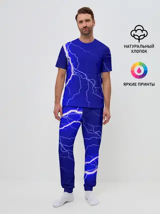 Мужская пижама с брюками / Гроза