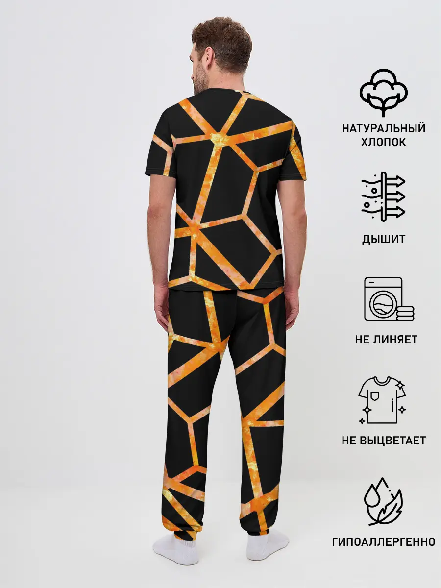 Мужская пижама с брюками / Hexagon