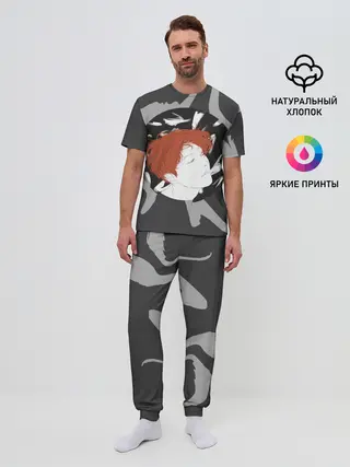 Мужская пижама с брюками / BTS Style