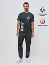 Мужская пижама с брюками / BMW Heart. Grooved Texture