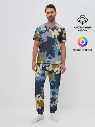 Мужская пижама с брюками / Облака