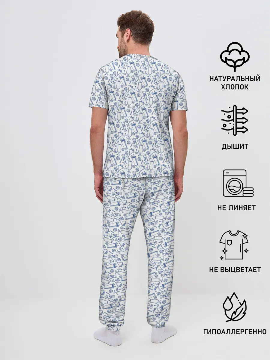 Мужская пижама с брюками / Коктейли
