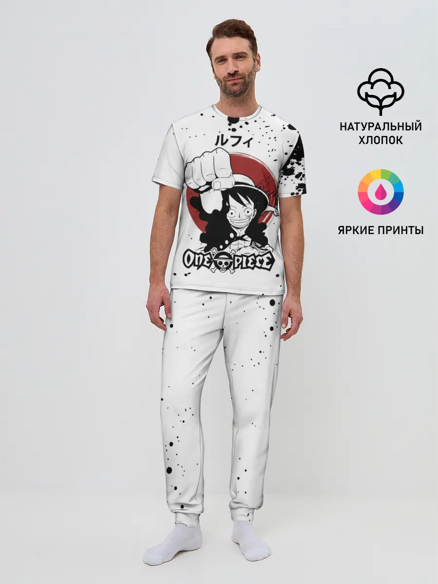 Мужская пижама с брюками / Манки Д. Луффи One Piece