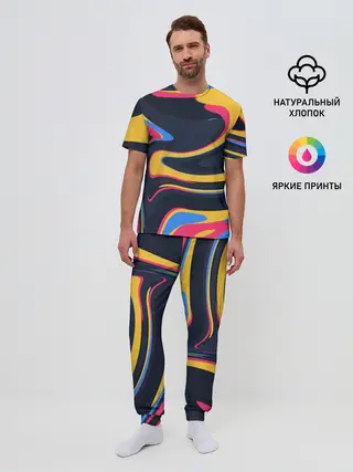 Мужская пижама с брюками / Color Mix