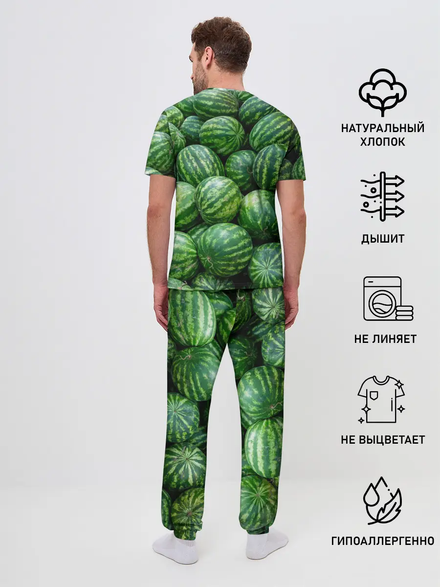 Мужская пижама с брюками / Арбузы