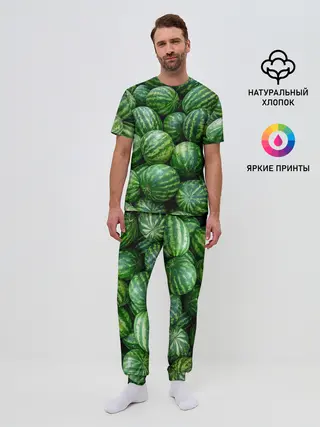 Мужская пижама с брюками / Арбузы