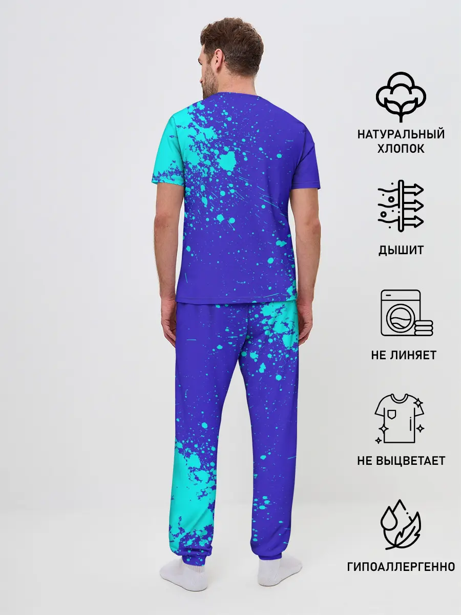 Мужская пижама с брюками / UNDERTALE SANS BLUE