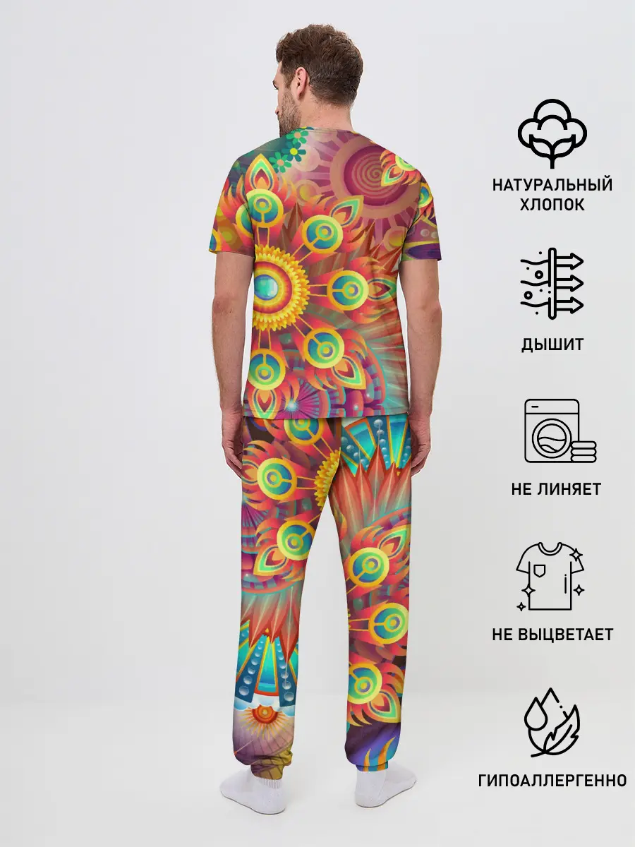 Мужская пижама с брюками / Тропики