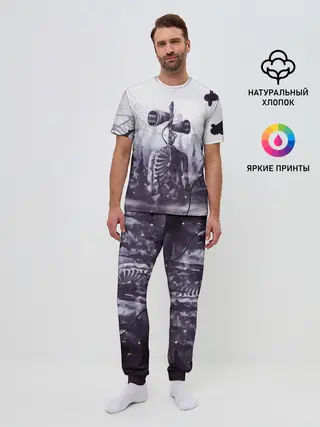 Мужская пижама с брюками / СИРЕНОГОЛОВЫЙ В ГОРОДЕ