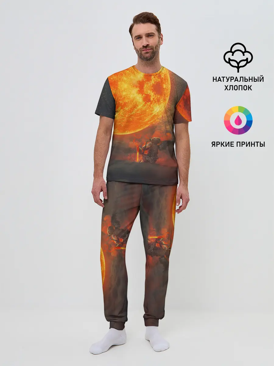 Мужская пижама с брюками / РАДИАЦИОННОЕ СОЛНЦЕ
