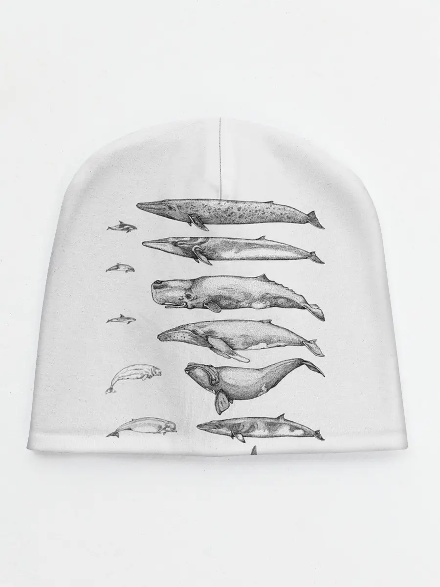 Детская шапка / киты графика