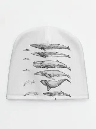 Детская шапка / киты графика