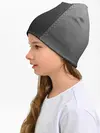 Детская шапка / Черно-Серая Кожа