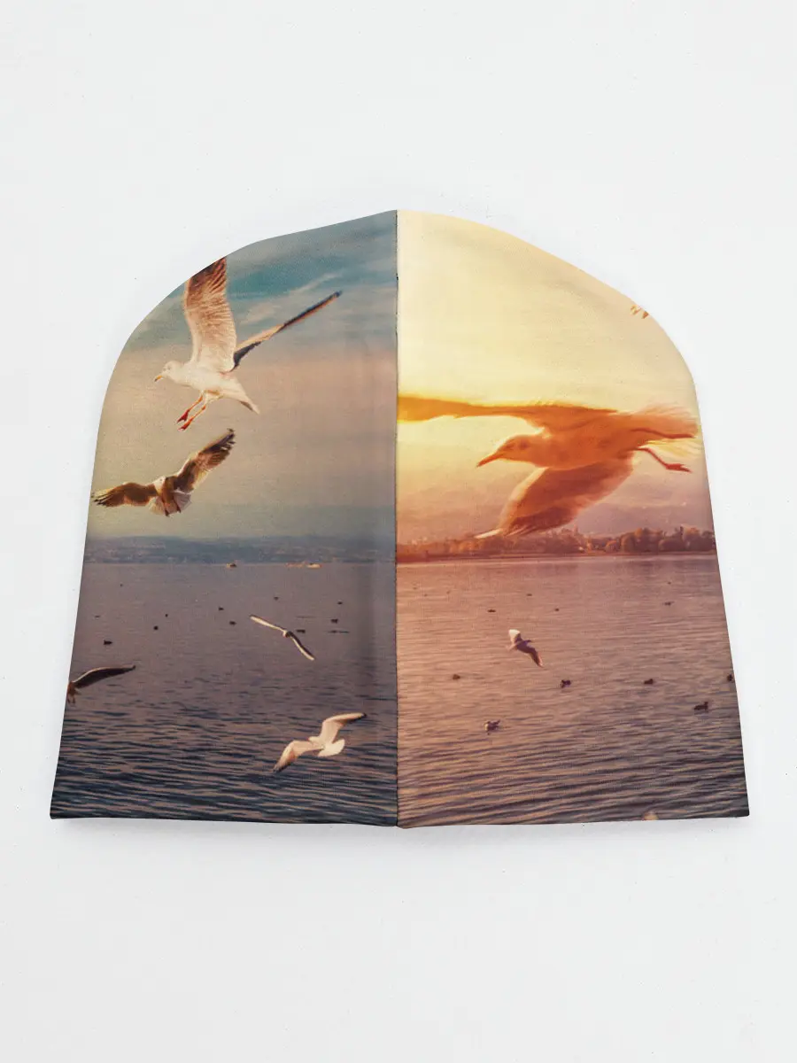 Детская шапка / Чайки на воде