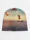 Детская шапка / Чайки на воде