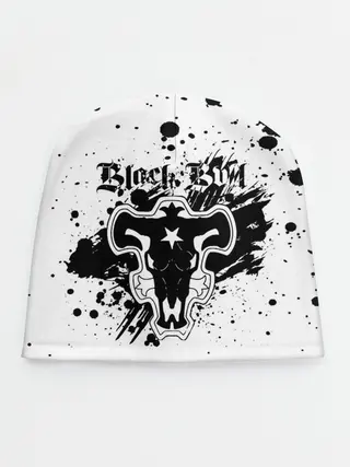 Детская шапка / Черные быки брызги Чёрный клевер