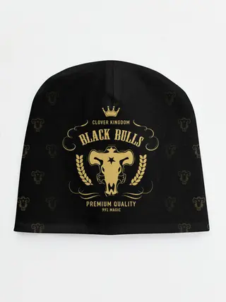 Детская шапка / Черные быки Чёрный клевер