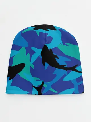 Детская шапка / Акулы паттерн