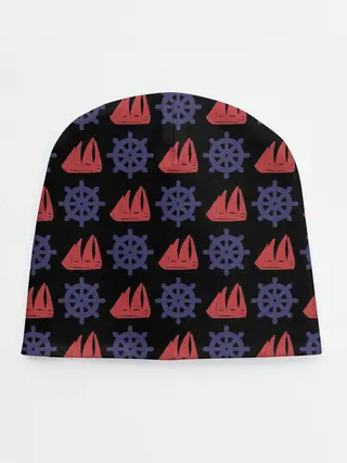 Детская шапка / Корабли и штурвалы