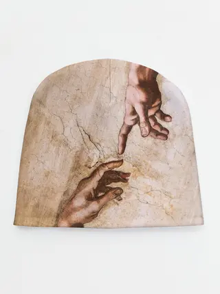 Детская шапка / Микеланджело сотворение Адама