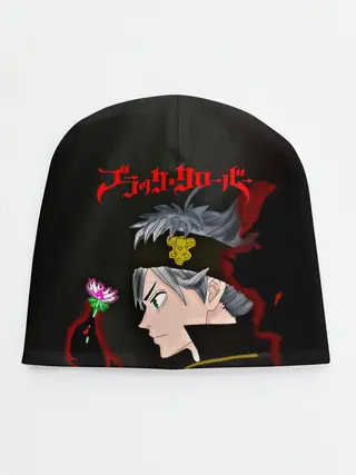 Детская шапка / Чёрный клевер Аста и цветок