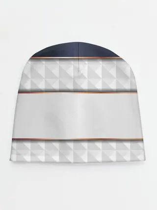 Детская шапка / White 3d lines