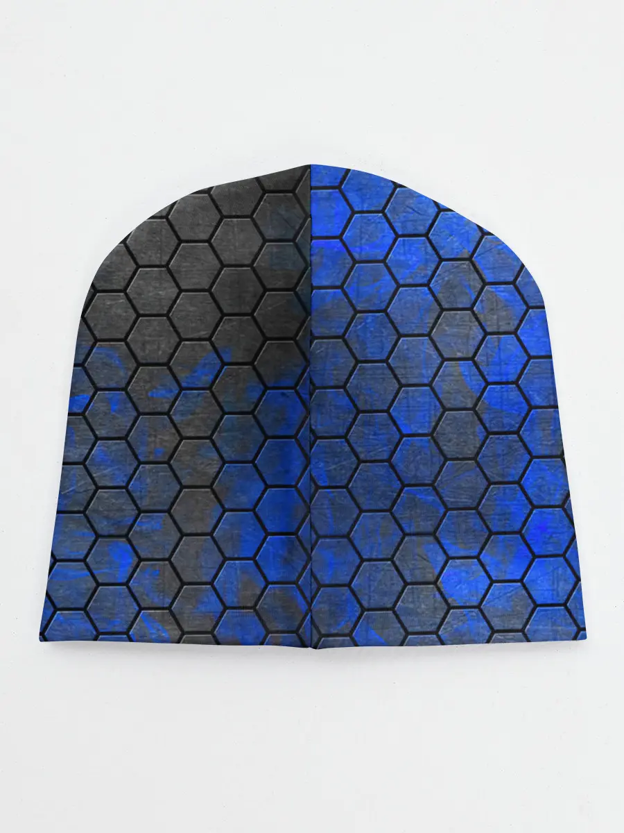 Детская шапка / Синие Соты