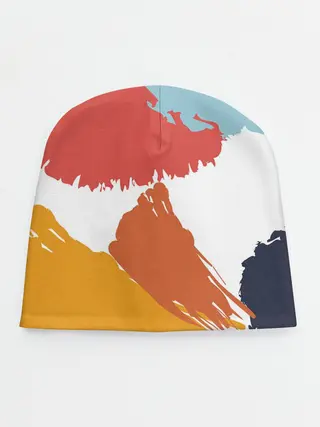 Детская шапка / Цветные пятна, мазки кистью