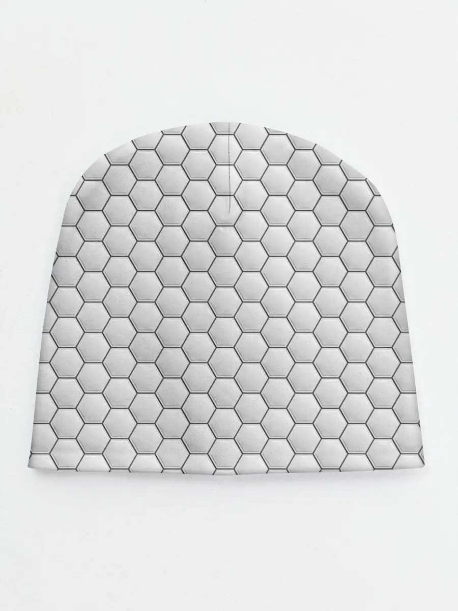 Детская шапка / Белая броня на тёмном фоне