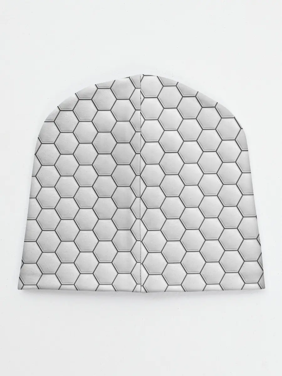 Детская шапка / Белая броня на тёмном фоне