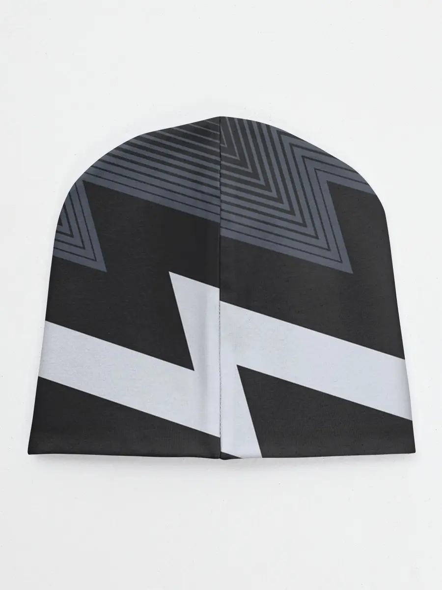 Детская шапка / Черно-красные зигзаги