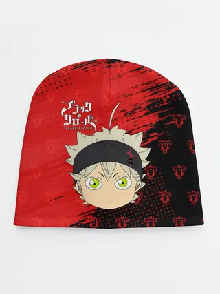 Детская шапка / Чёрный клевер голова Аста