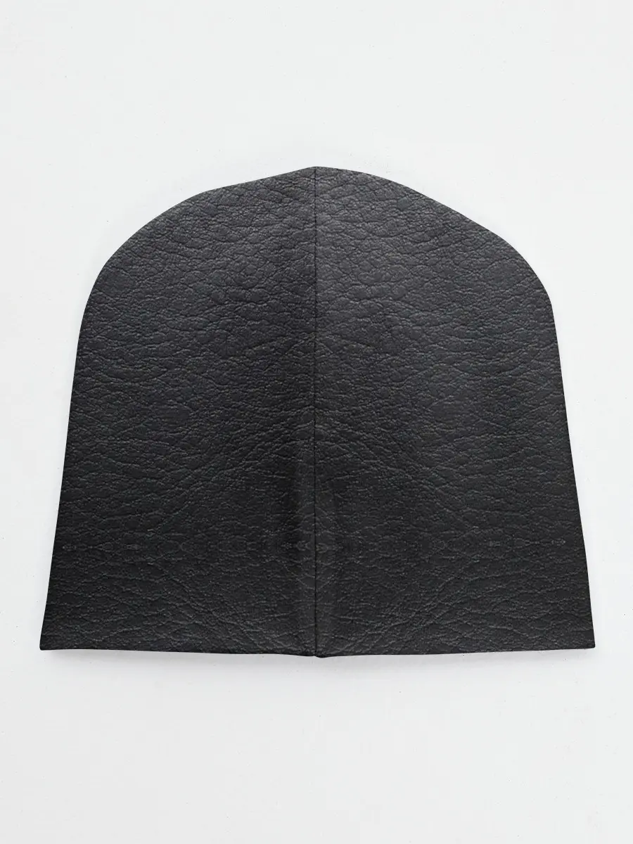 Детская шапка / Черно белая кожа