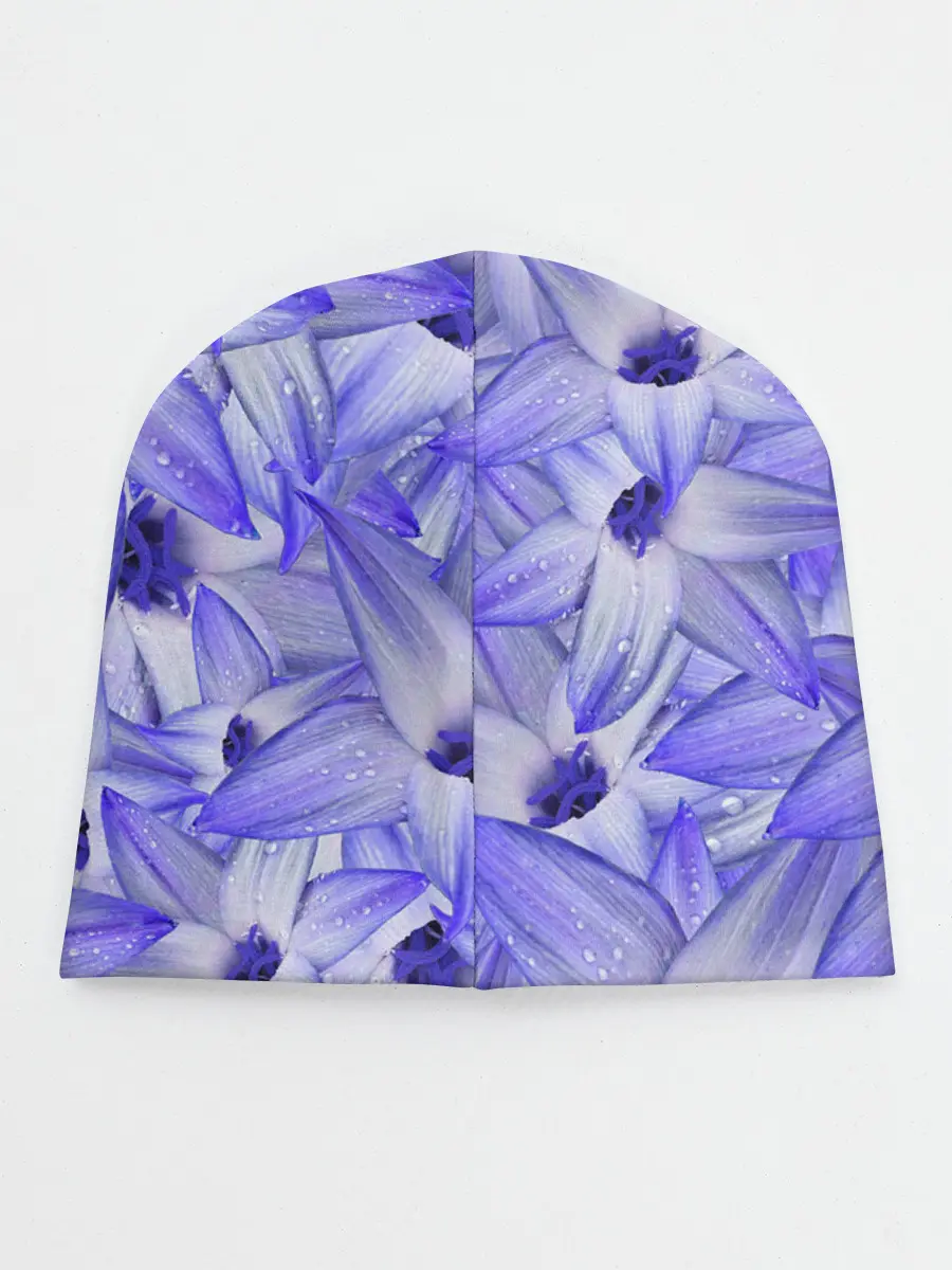 Детская шапка / Синие Цветы