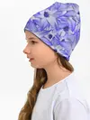Детская шапка / Синие Цветы