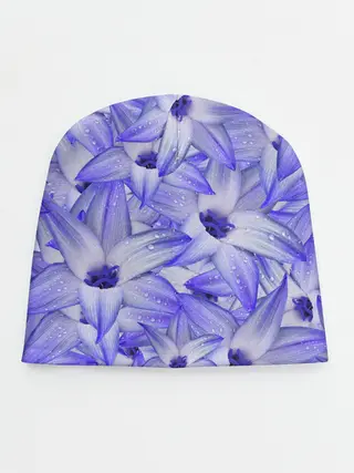Детская шапка / Синие Цветы