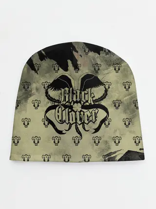 Детская шапка / Чёрный клевер Черные быки