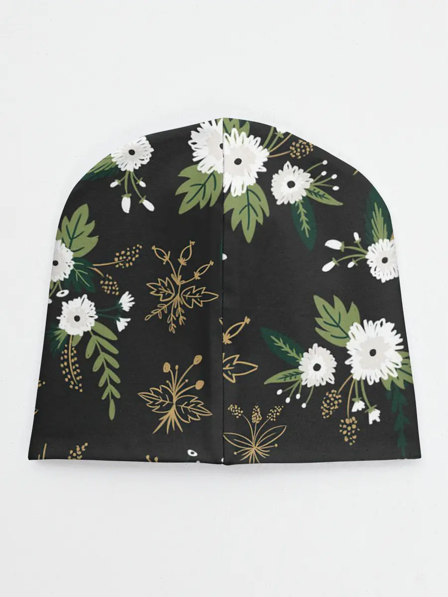 Детская шапка / Белые хризантемы