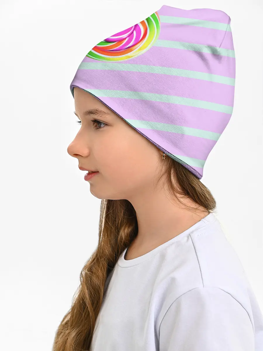 Детская шапка / Леденец графический фон