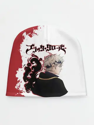 Детская шапка / Аста Чёрный клевер красный дым