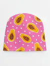Детская шапка / Папайя на розовом