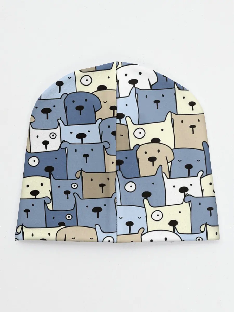 Детская шапка / Собачки рисунок паттерном
