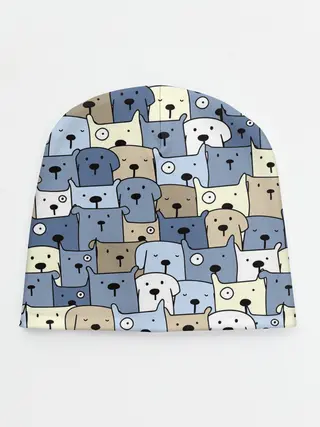 Детская шапка / Собачки рисунок паттерном